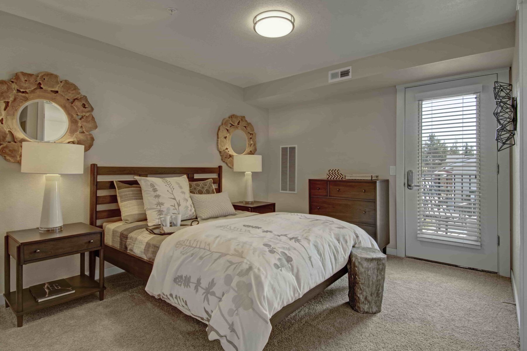 Bedroom with door to patio